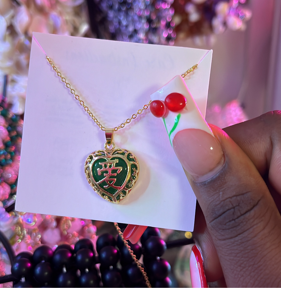 Green Jade heart