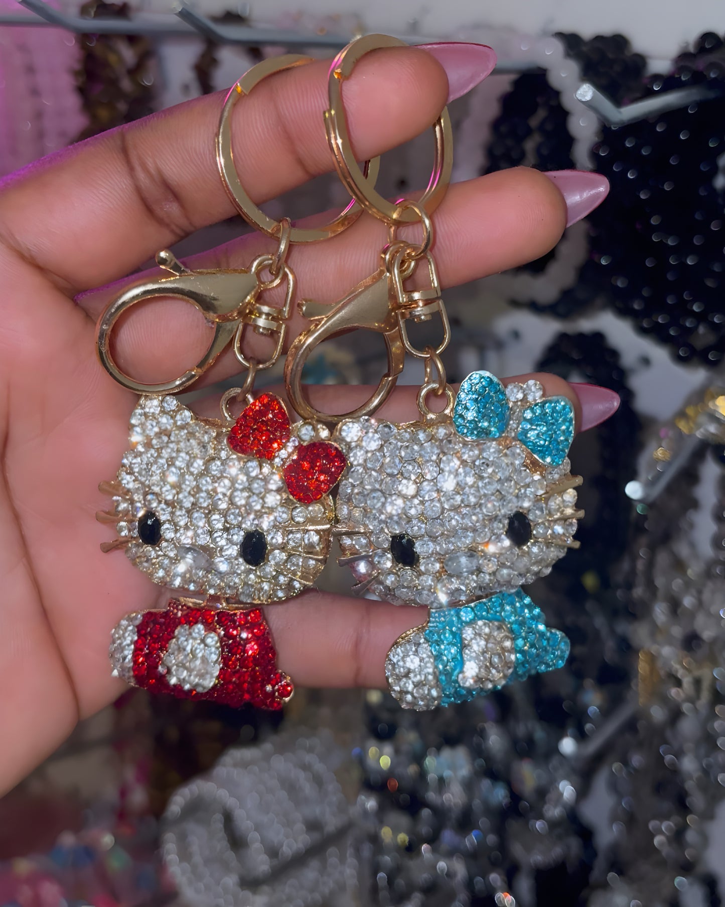 HK bling bag charm