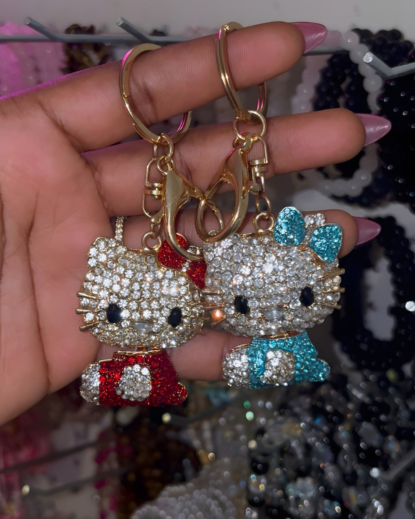 HK bling bag charm
