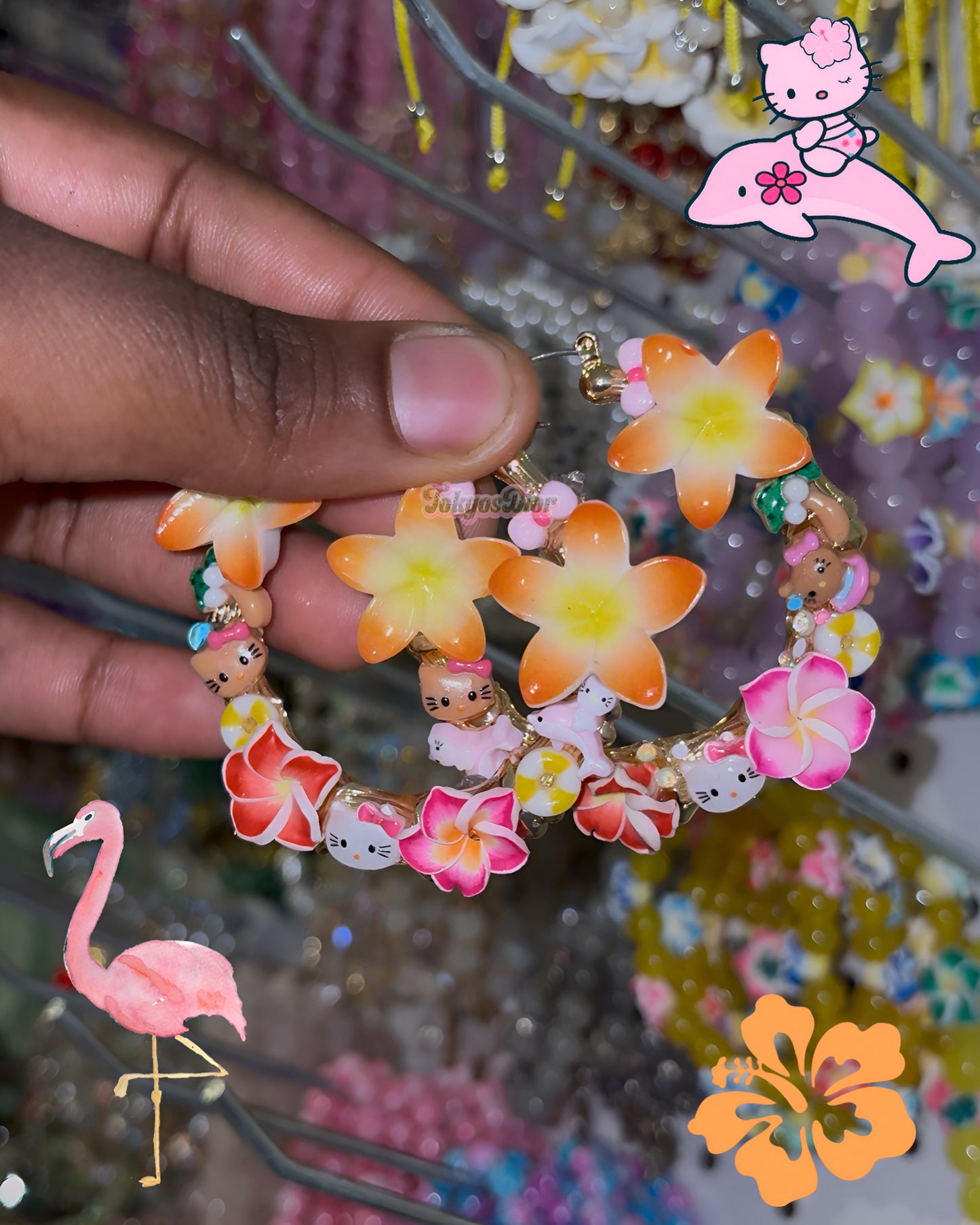 Orange Sunset Hoops
