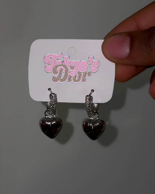 Silver Heart Earrings